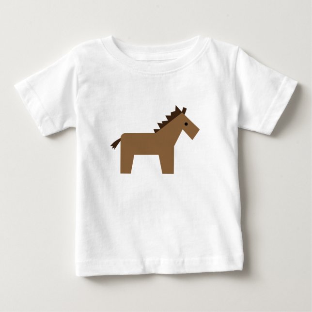 Camiseta Para Bebê Cavalo pequeno (Frente)