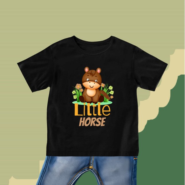 Camiseta Para Bebê Cavalo pequeno (Criador carregado)