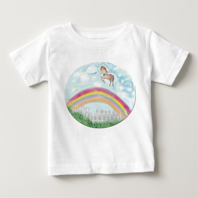 Camiseta Para Bebê Cavalo, Pony (Frente)