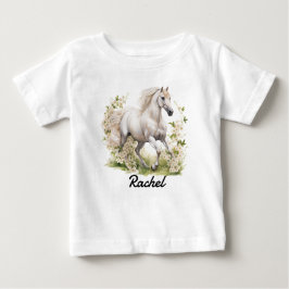 Camiseta Para Bebê Cavalo Selvagem Lindo