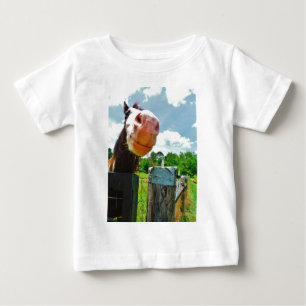 Camiseta Para Bebê Cavalo Sorridente