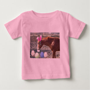 Camiseta Para Bebê Cavalos de castanha de páscoa
