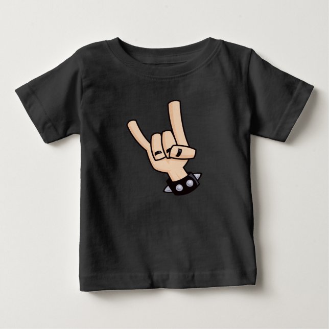 Camiseta Para Bebê Cavalos Diabos de Metal Pesado (Frente)
