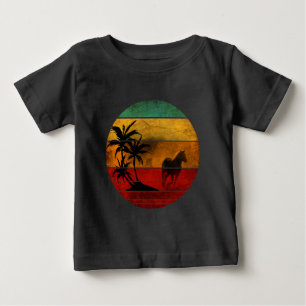 Camiseta Para Bebê cavalos solares