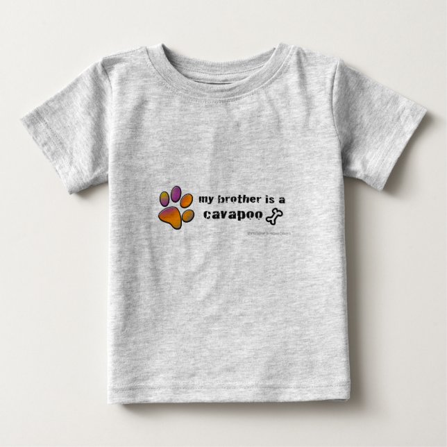 Camiseta Para Bebê cavapoo (Frente)