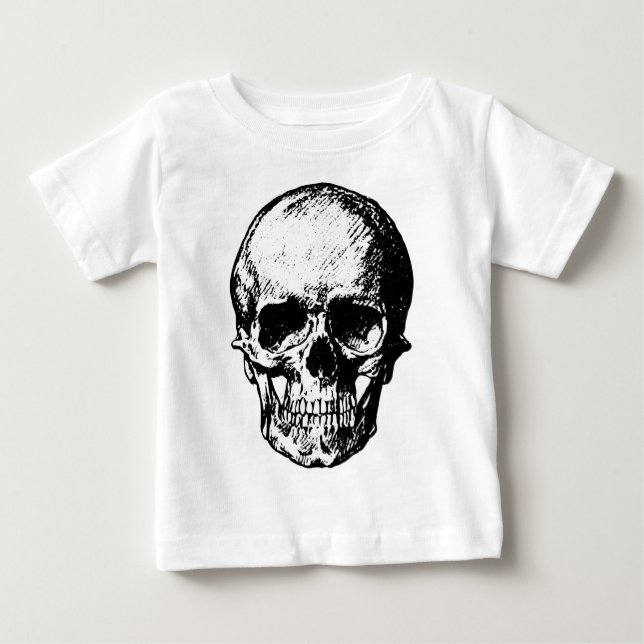 Camiseta Para Bebê Caveira (Frente)
