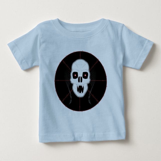 Camiseta Para Bebê Caveira (Frente)