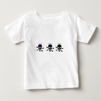 Camiseta Para Bebê Caveira e arco