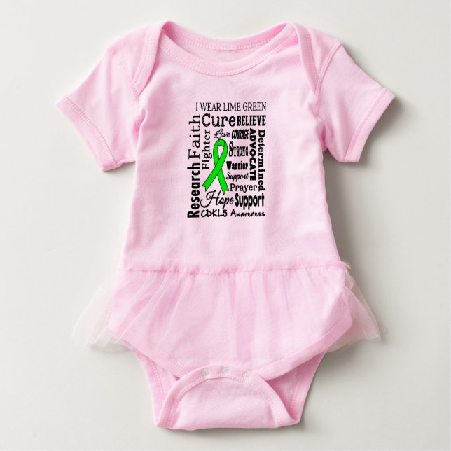 Camiseta Para Bebê CDKL5 Sensibilização Bebê Roupa (Frente)