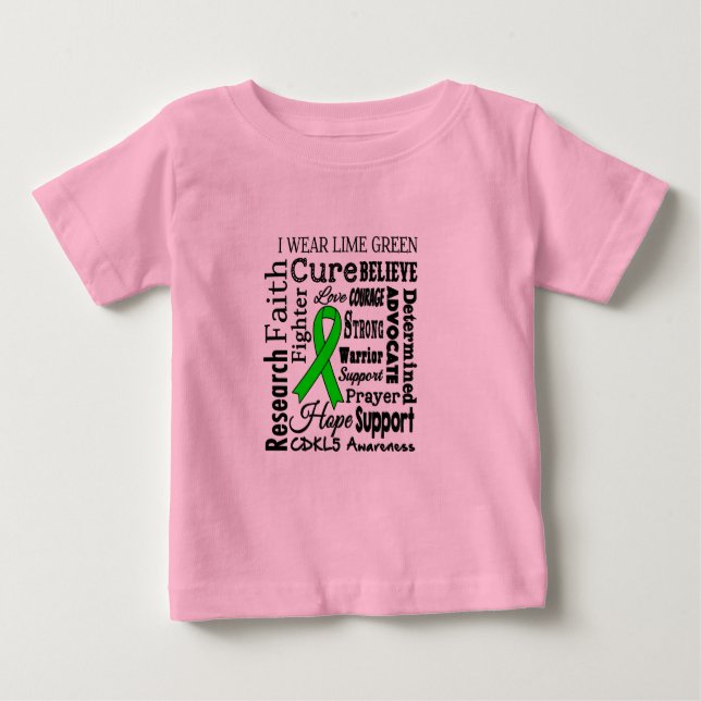 Camiseta Para Bebê CDKL5 Sensibilização Bebê Roupa (Frente)