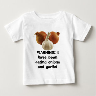 Camiseta Para Bebê Cebolas e alho