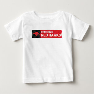 Camiseta Para Bebê Cedar Primavera Red Hawks