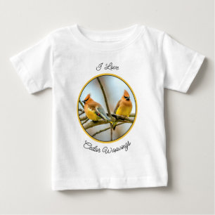Camiseta Para Bebê Cedar Waxwing - Foto Original