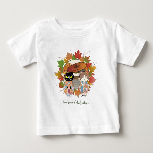 Camiseta Para Bebê Celebração 7-5-3 de Poiluna (Frente)