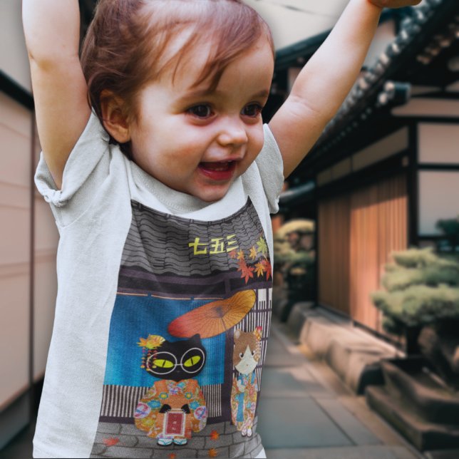 Camiseta Para Bebê Celebração 7-5-3 de Poiluna (Poiluna's 7-5-3 Celebration Baby T-Shirt)