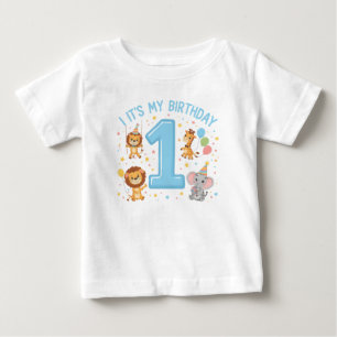 Camiseta Para Bebê Celebração Adorável de 1º Aniversário