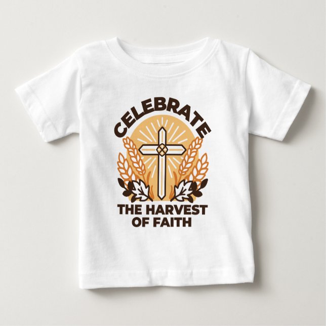 Camiseta Para Bebê Celebração da Faith Harvest - Arte Inspiradora (Frente)