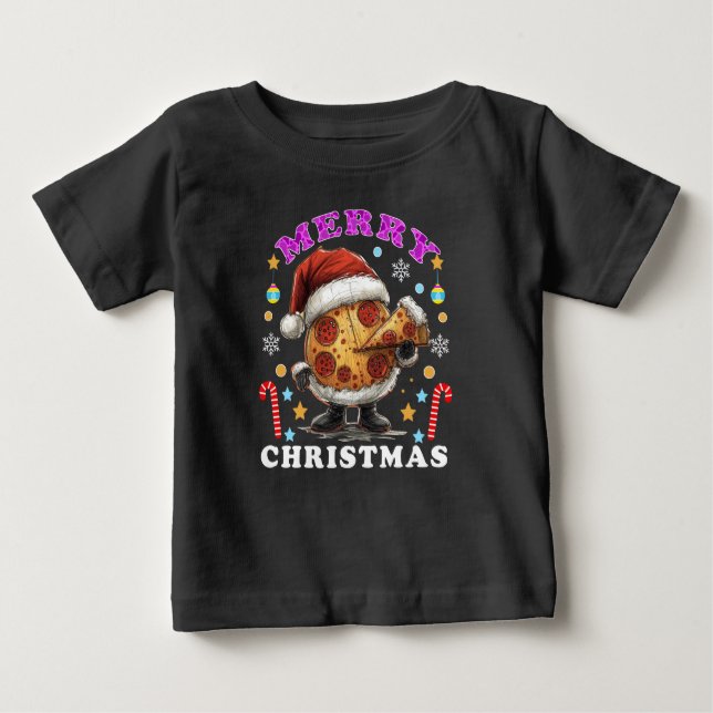 Camiseta Para Bebê Celebração de Natal (Frente)
