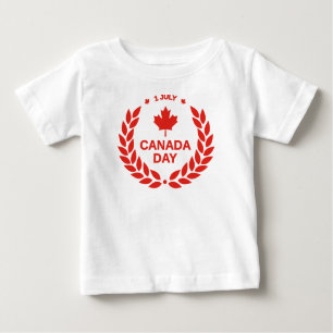 Camiseta Para Bebê Celebração do Dia do Canadá