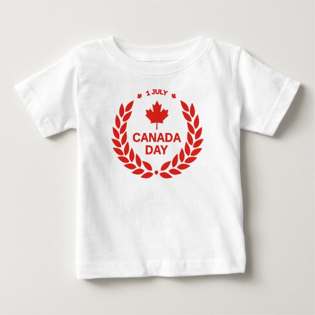 Camiseta Para Bebê Celebração do Dia do Canadá-24658 (Frente)