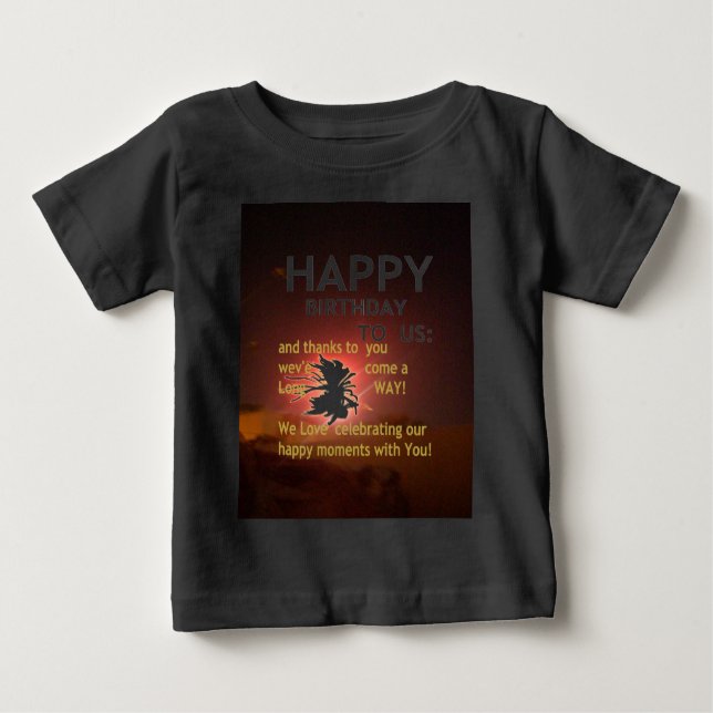 Camiseta Para Bebê Celebração do Fireworks com mensagem de agradecime (Frente)