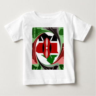 Camiseta Para Bebê Celebração do Quênia - Trabalho de arte de vetor d
