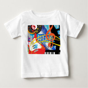 Camiseta Para Bebê Celebrando Música
