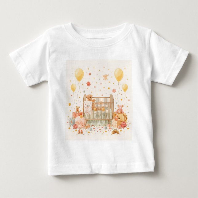Camiseta Para Bebê celebrando novo bebê (Frente)