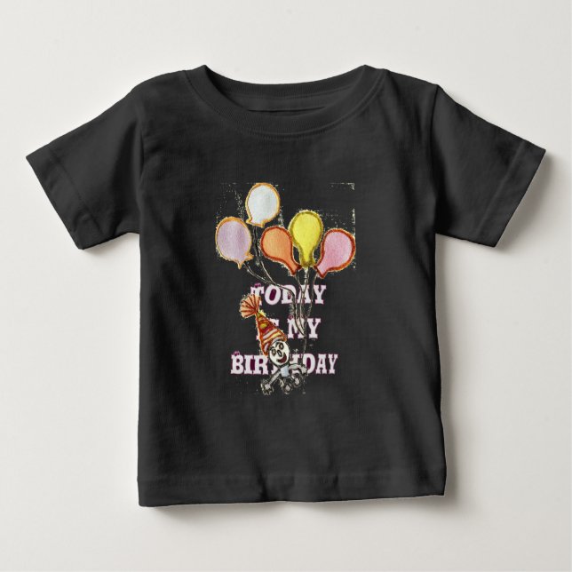 Camiseta Para Bebê Celebrar com a nossa alegria saudação de aniversár (Frente)