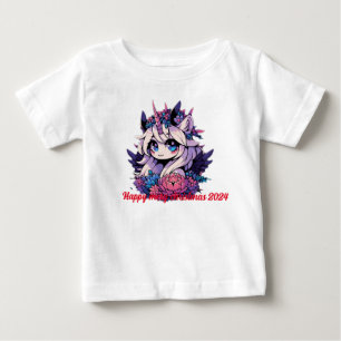 Camiseta Para Bebê "Celestial Blossom Unicórn"