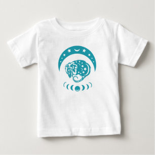 Camiseta Para Bebê Celestial Crecente Lua Possum Whimsical Nature
