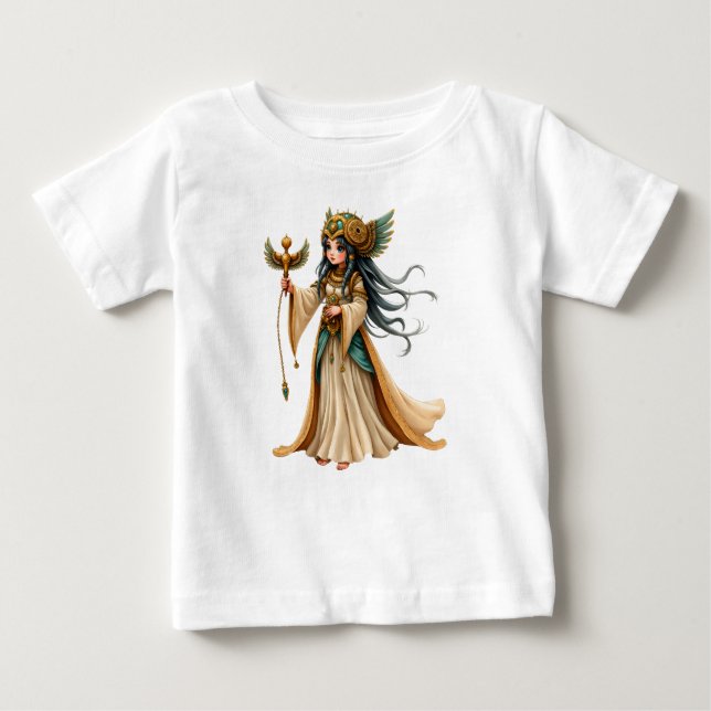 Camiseta Para Bebê Celestial Priestess of the Golden Pyramid. (Frente)