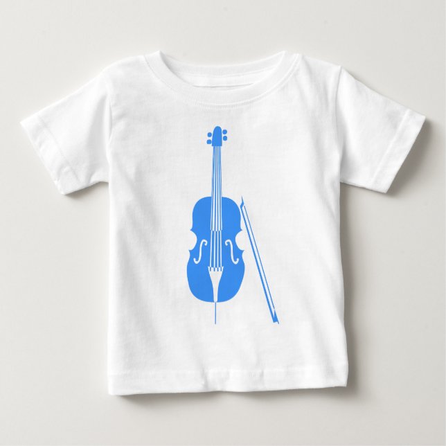 Camiseta Para Bebê Cello - Azul Bebê (Frente)