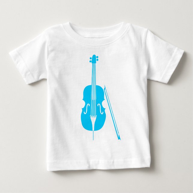 Camiseta Para Bebê Cello - Azul Céu (Frente)