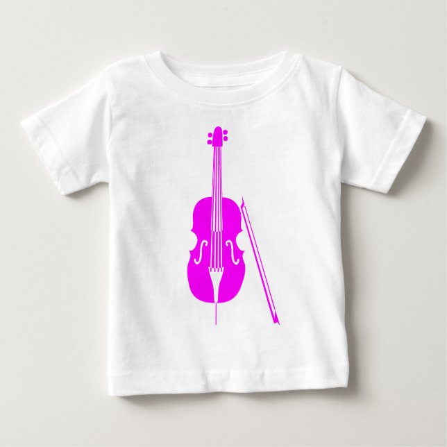 Camiseta Para Bebê Cello - Magenta (Frente)