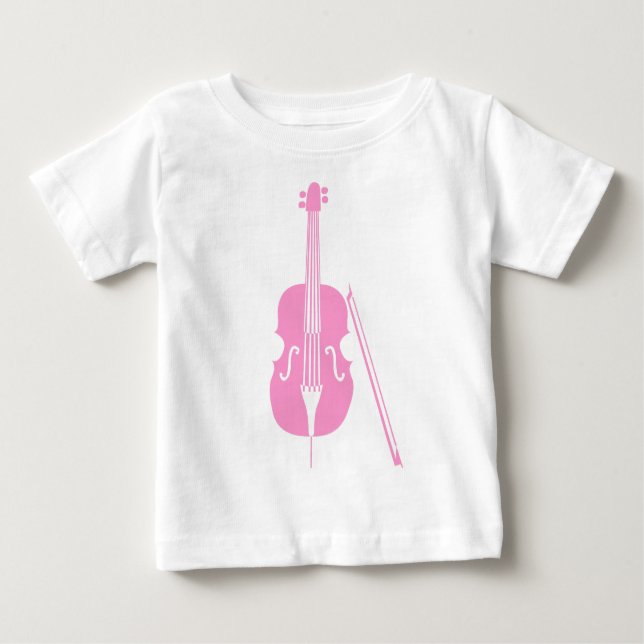 Camiseta Para Bebê Cello - Rosa (Frente)