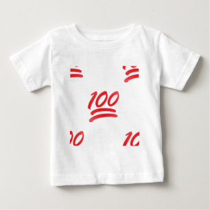 Camiseta Para Bebê cem emoji