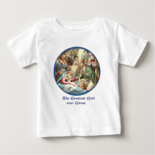 Camiseta Para Bebê Cena de Natividade