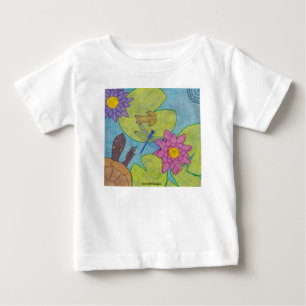 Camiseta Para Bebê Cena do Lago (branco) - Camiseta de Bebê