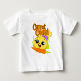 Camiseta Para Bebê Cenoura Louca