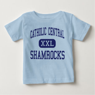 Camiseta Para Bebê Central católica - trevos - alta - Novi