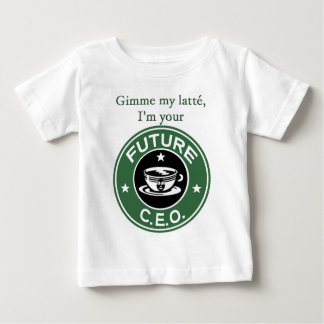 Camiseta Para Bebê CEO futuro da corrente do café