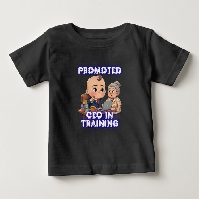 Camiseta Para Bebê CEO in Training Baby T-Shirt – Funny Grandma Gift (Frente)