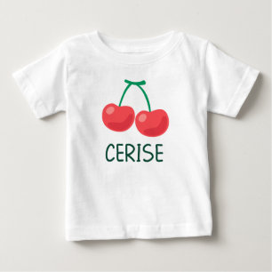 Camiseta Para Bebê Cereja