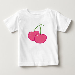 Camiseta Para Bebê Cereja Berry