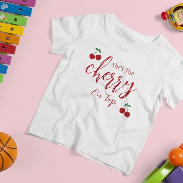 Camiseta Para Bebê Cerejas (Criador carregado)