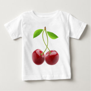 Camiseta Para Bebê Cerejas doces