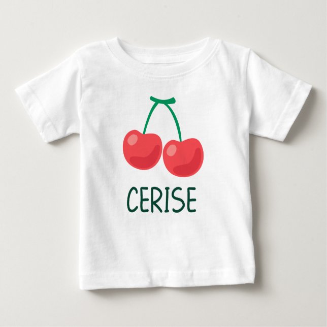 Camiseta Para Bebê Cerise (Frente)