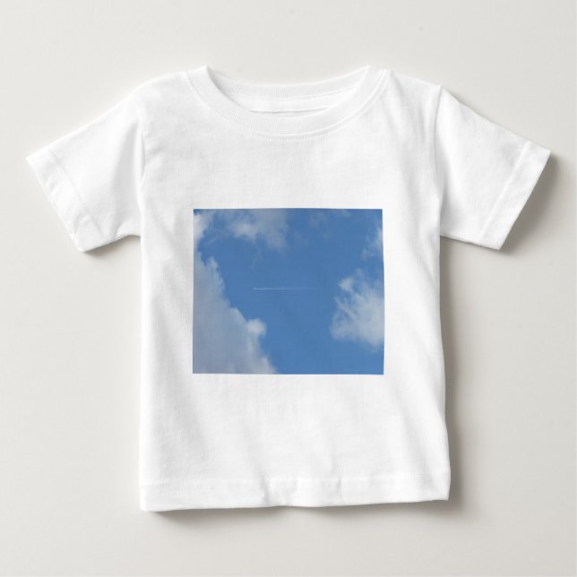 Camiseta Para Bebê Céu azul (Frente)