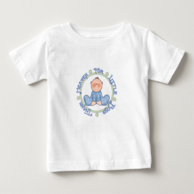 Camiseta Para Bebê Céu obrigado para Meninos (Frente)